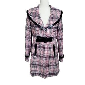 Stylish AS•HRO Houndstooth Pea Coat